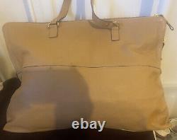 Vintage Mulberry Large Tote Tan Leather Gold Brass Somerset Handbag Dust Bag Vgc