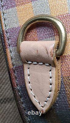 Vintage Mulberry Tartan Check Bag (Backpack Straps Missing) Tan Leather Detail