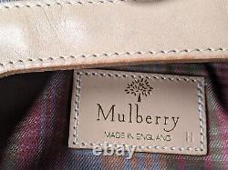 Vintage Mulberry Tartan Check Bag (Backpack Straps Missing) Tan Leather Detail