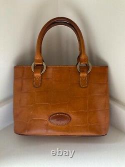Vintage Mulberry mini Adena grab hand bag in tan brown congo leather