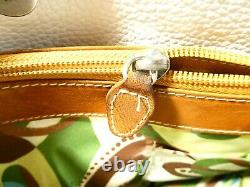 Vintage Osprey Leather Handbag by Graeme Ellisdon Cream with Tan Trims Bag
