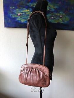 Vintage Pierre Cardin Tan Leather Cross Body Shoulder Handbag & Original Dustbag