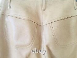Vintage Plein Sud Jeans Womens Pants Tan Leather Size 6 Excellent condition