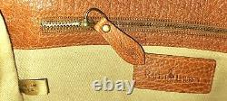 Vintage Ralph Lauren Polo ID Pony Cognac Tan Leather Crossbody Saddle Handbag