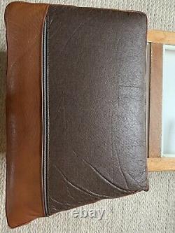 Vintage Retro Tan Leather Sofa