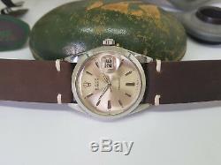 Vintage Rolex Oysterdate 6694 Silver Dial Date Manual Wind Man's Watch