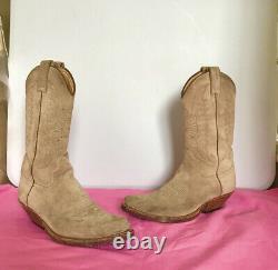 Vintage Sendra Cowboy Boots Size UK 4 Tan