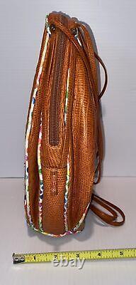 Vintage Sharif Purse Bag 80s Reptile Leather Balloon Puff Pochette Crossbody USA