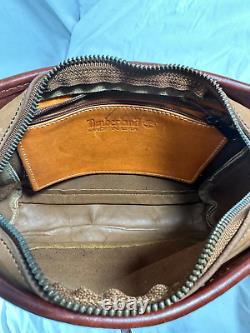 Vintage TIMBERLAND nubuc tan leather shoulder bag crossbody 90s