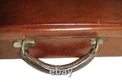 Vintage Tan Brown Leather Attache Case/Briefcase/Document Case / Vintage Luggage