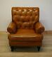 Vintage Tan Leather Armchair / Chair