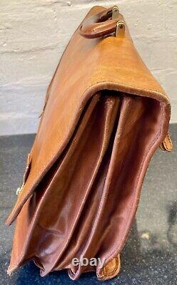 Vintage Tan Leather CW Marianelli Briefcase Great Classic Design