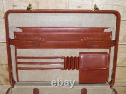 Vintage Tan Leather'Executive' Expandable Briefcase By Revelation London