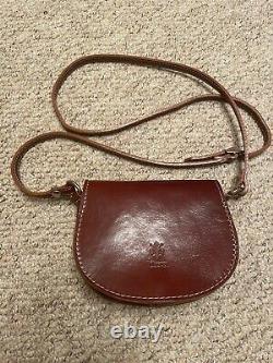 Vintage Tan Leather Satchel Messenger Bag