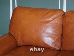 Vintage Tetrad Cordoba Retailed By John Lewis Two Seater Tan Leather Sofa