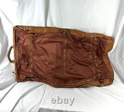 Vintage Tumi DAKOTA tan leather garment travel bag hanging bi fold 40 range