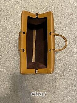 Vintage tan leather 1970-80 Bally tote/weekend bag. Suede lining detachable purse