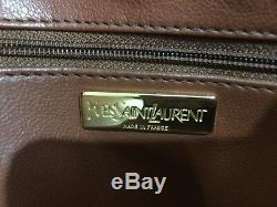 Vintage tan leather Yves Saint Laurent hand bag 100% Genuine