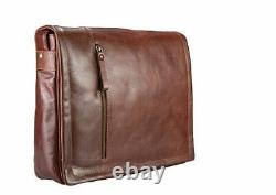 Visconti VT5 Vintage Tan Genuine Leather Messenger Bag Handbag Cross-body