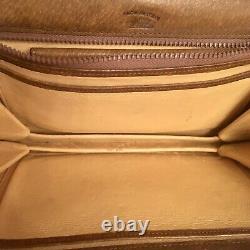 Vtg 50s 60s rare Gucci hand bag purse ostrich emu leather coin purse brown tan