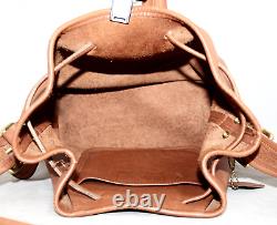 Vtg COACH Legacy Lulu Drawstring Bucket Crossbody Shoulder Bag Tan Leather 9952