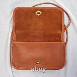 Vtg Coach Dinky 6722 Leather Crossbody Shoulder Bag Tan Made In New York City