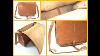 Womans Vintage Handbag Quality Thick Leather Shoulder Fold Over Satchel Bag Tan