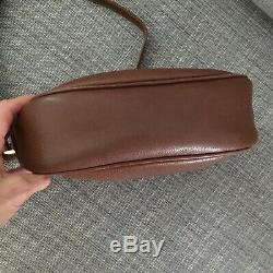 Womens 100% Vintage Authentic GUCCI Tan Leather Crossbody Shoullderbag