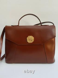 YSL Bag. Yves Saint Laurent Vintage Light Brown / Tan Leather Satchel Shoulder B