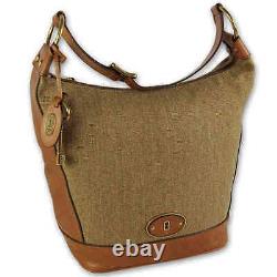 ZB5201235 Fossil Vintage Reissue Canvas / Leather Hobo Bag Tan/Camel £179.00